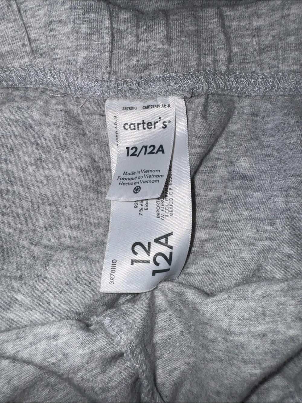 Carter's Heather Gray Girls' Stretch Leggings